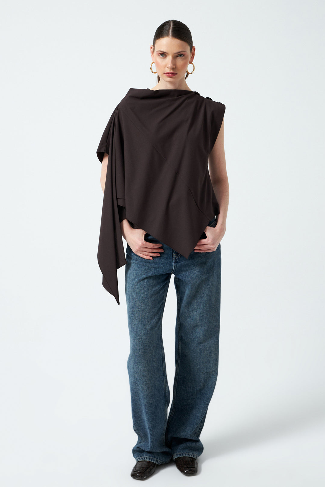 1YA2BL0044 - 117 BLUZ KAHVERENGİ