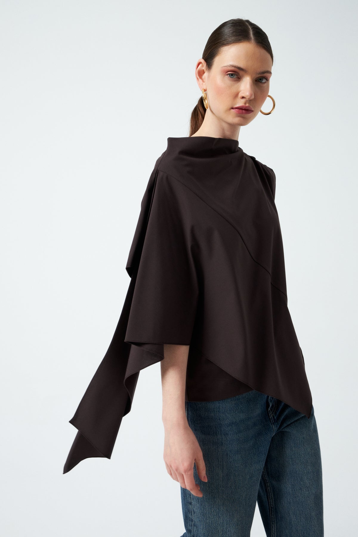 1YA2BL0044 - 117 BLUZ KAHVERENGİ