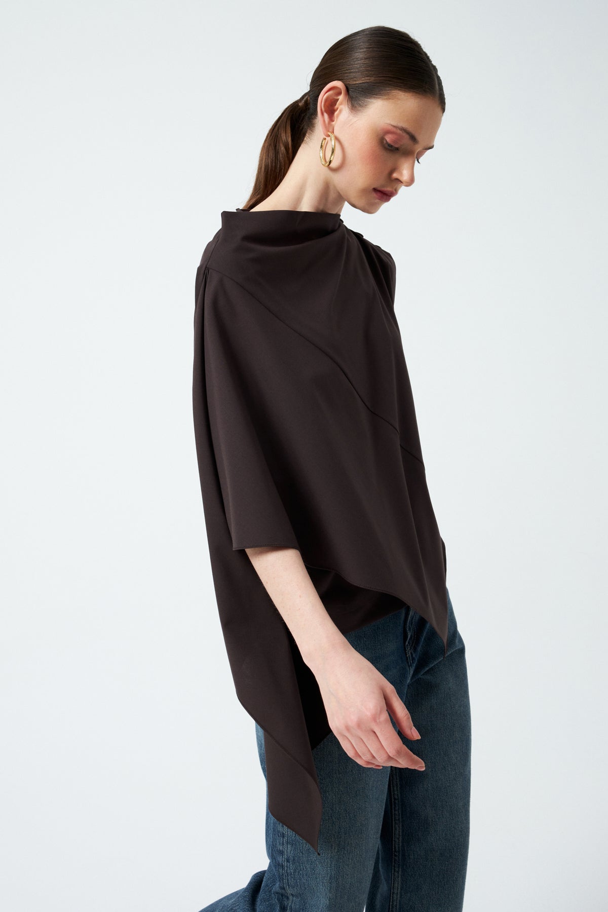 1YA2BL0044 - 117 BLUZ KAHVERENGİ