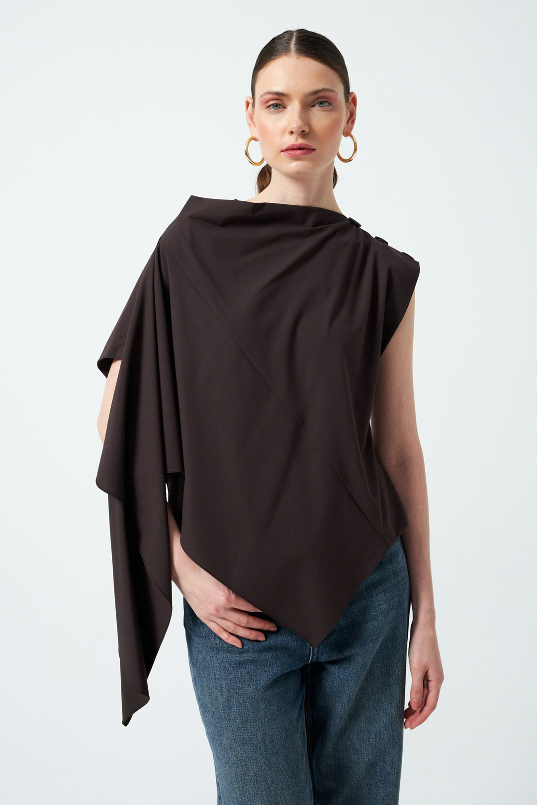 1YA2BL0044 - 117 BLUZ KAHVERENGİ