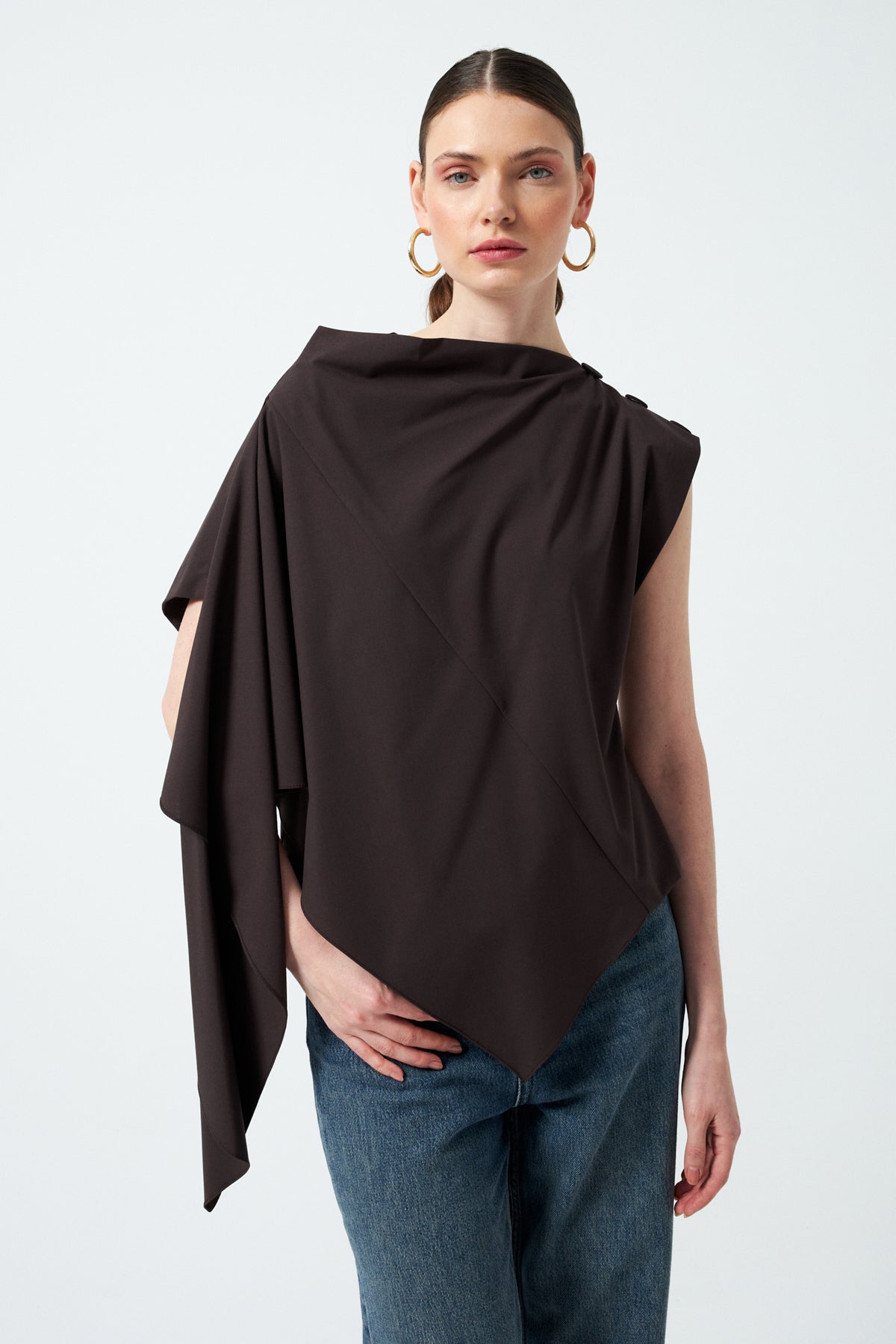 1YA2BL0044 - 117 BLUZ KAHVERENGİ