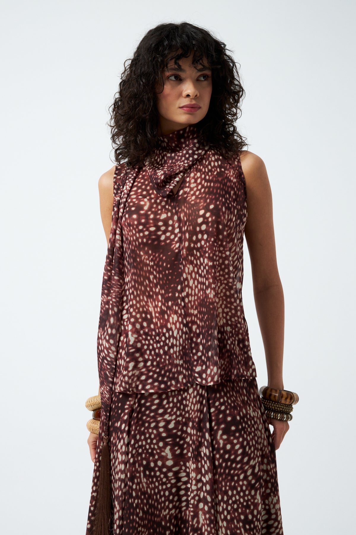 1YA2BL0047 - 336 BLUZ KAHVERENGİ