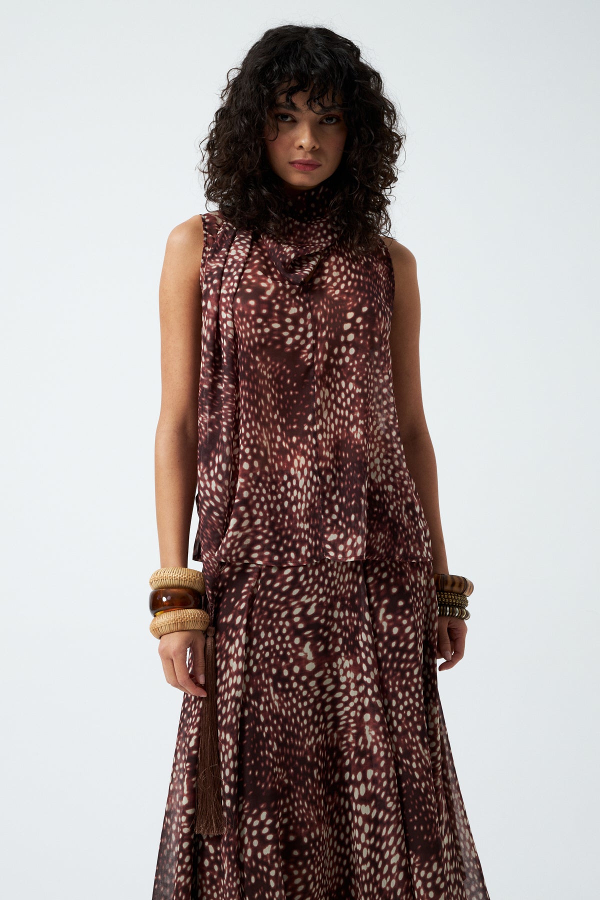 1YA2BL0047 - 336 BLUZ KAHVERENGİ