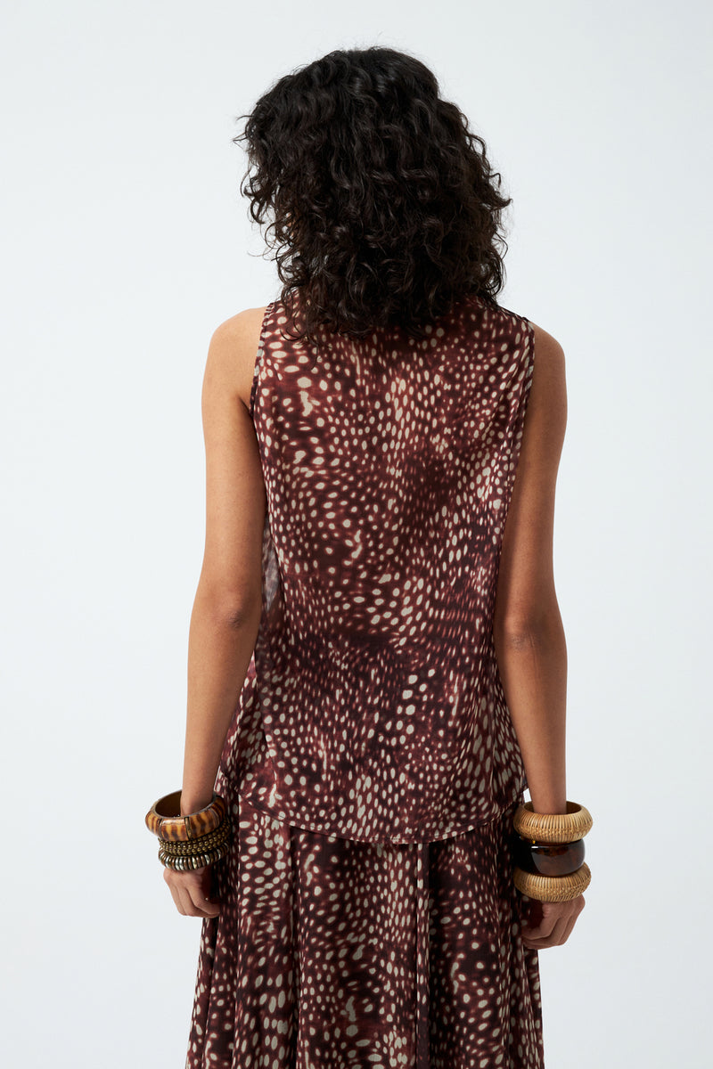 1YA2BL0047 - 336 BLUZ KAHVERENGİ