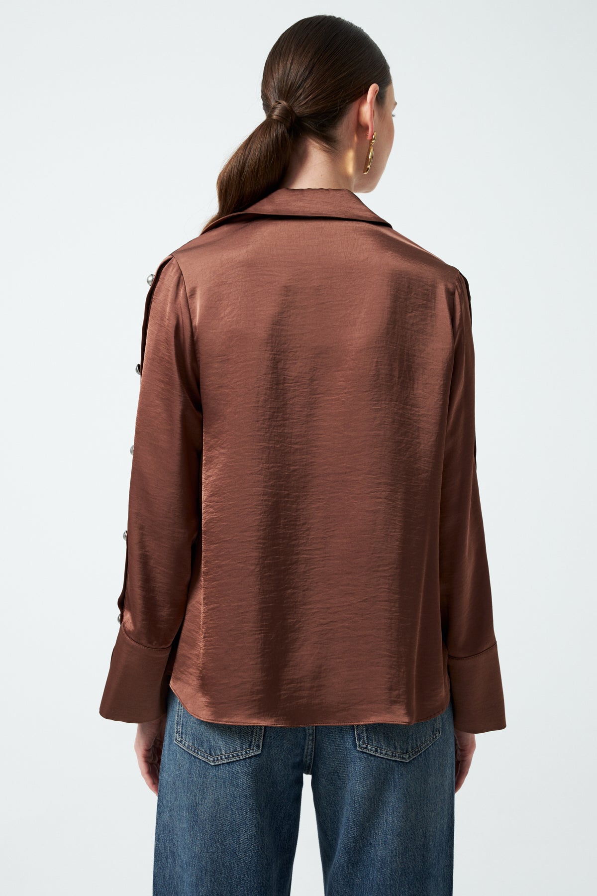 1YA2BL0048 - 56 BLUZ KAHVERENGİ