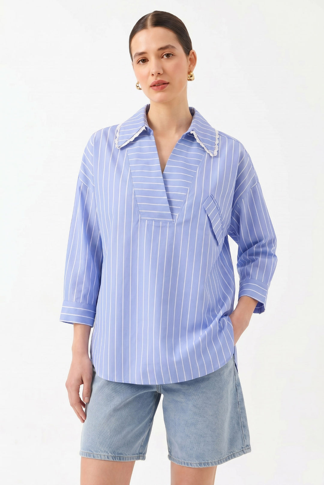 1YA2BL0056 - 350 BLUZ MAVİ