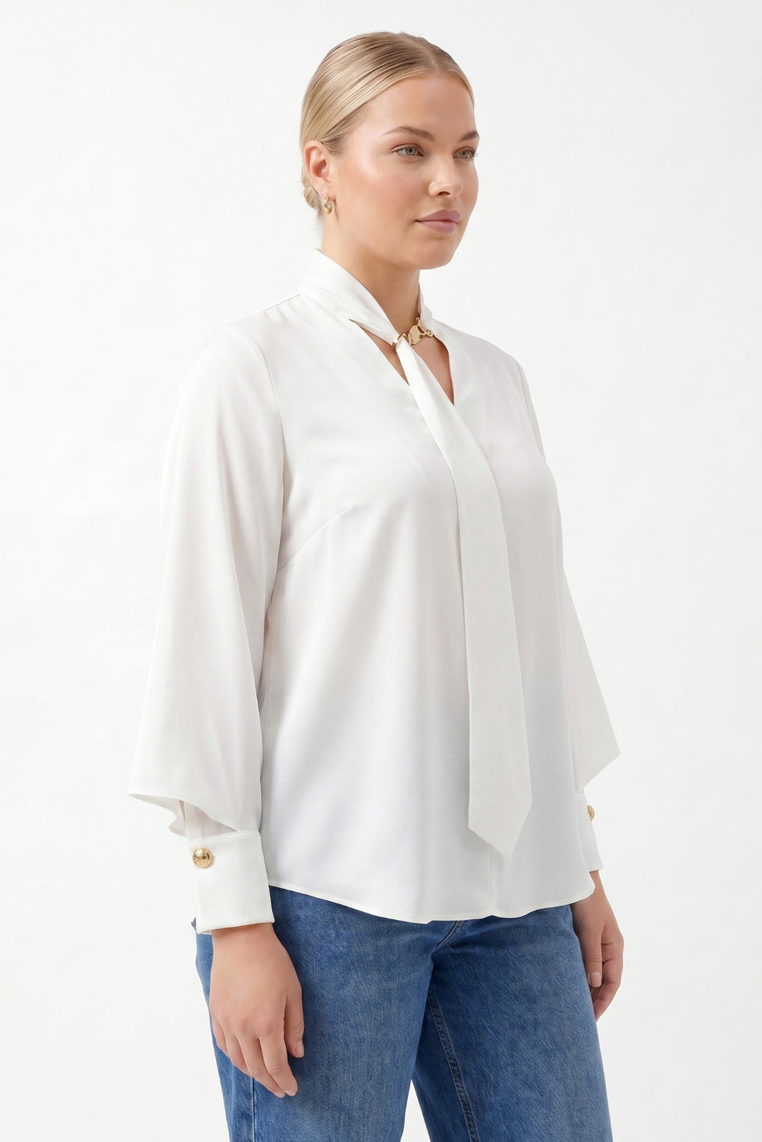1YA2BL0066 - 345 BLUZ EKRU