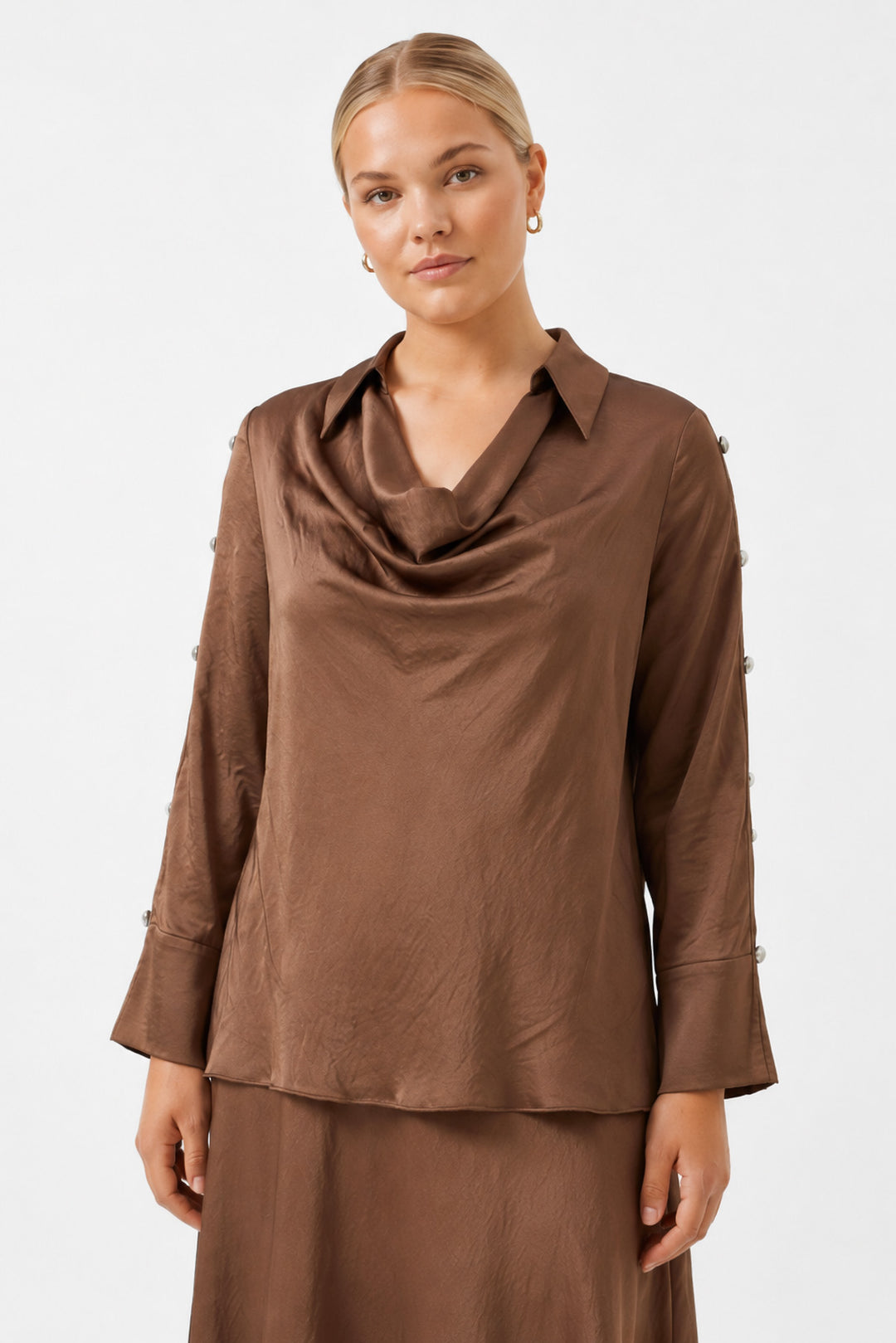 1YA2BL0069 - 56 BLUZ KAHVERENGİ