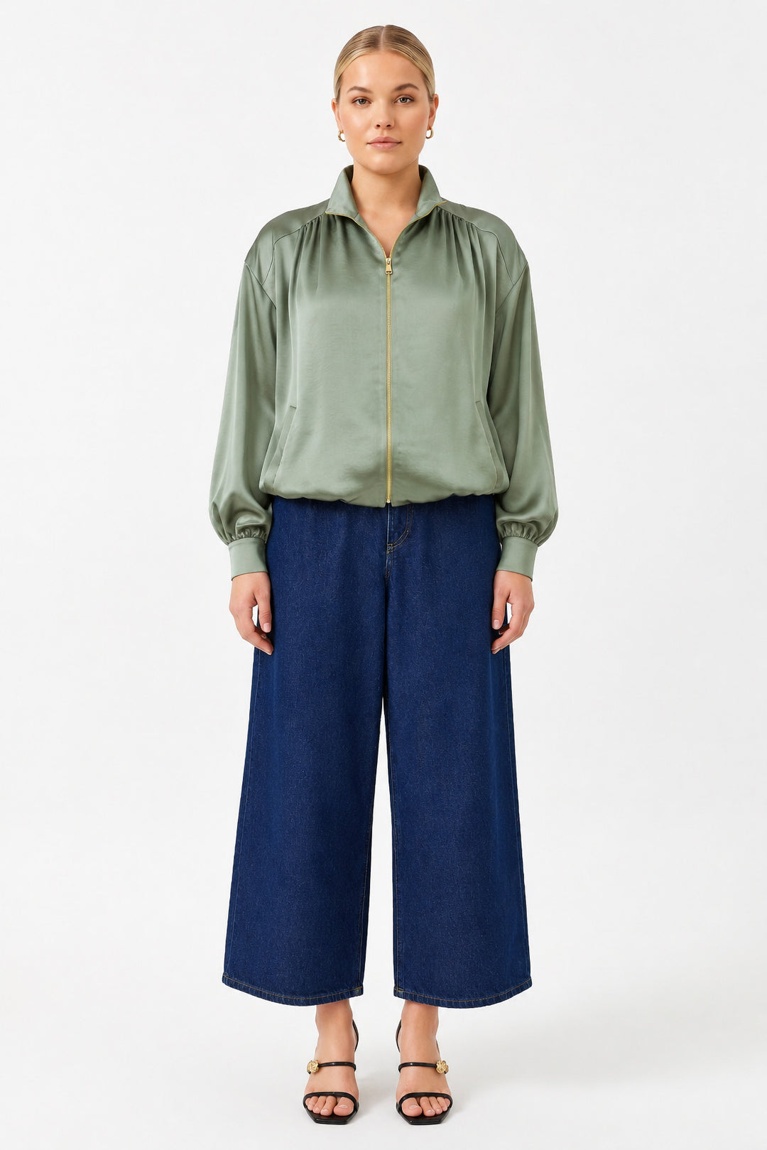 Oversize Boğazlı Uzun Kollu Ceket MİNT