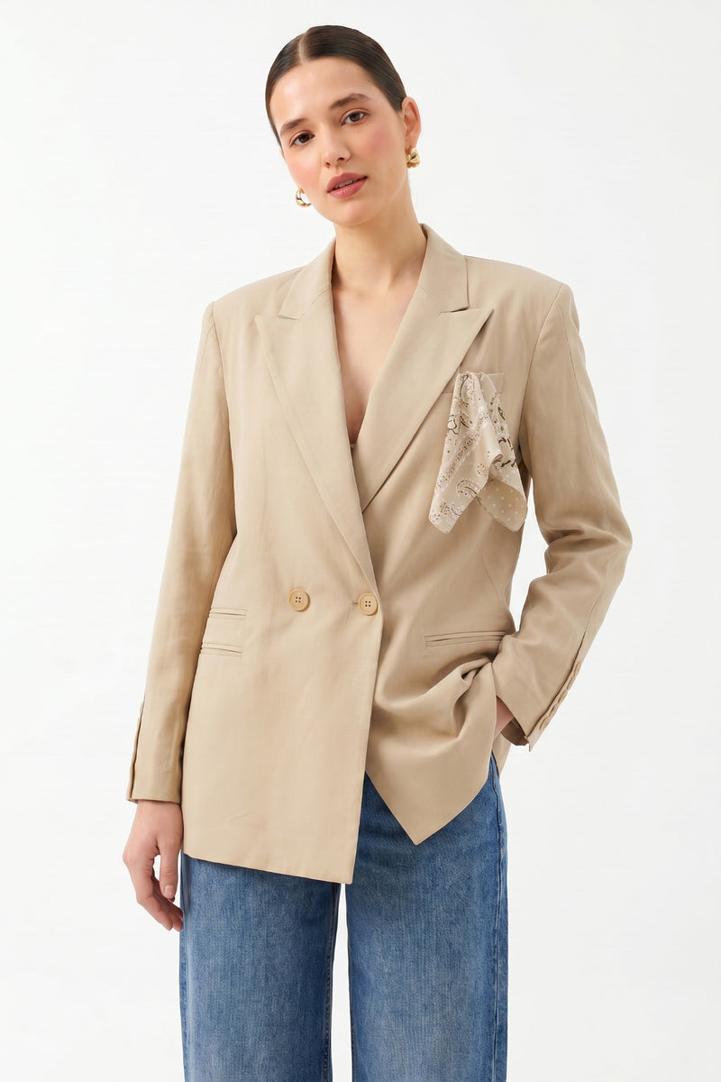 Oversize Uzun Kollu Ceket CAMEL