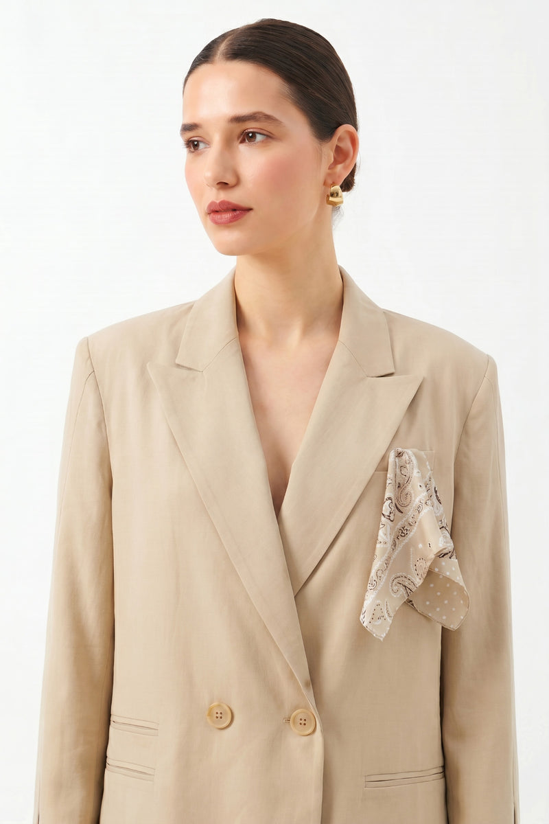 Oversize Uzun Kollu Ceket CAMEL