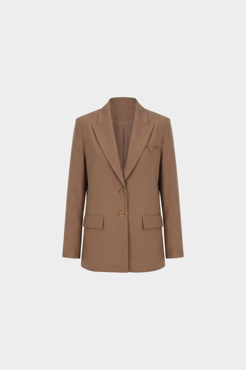 Klasik Kesim Blazer Ceket CAMEL