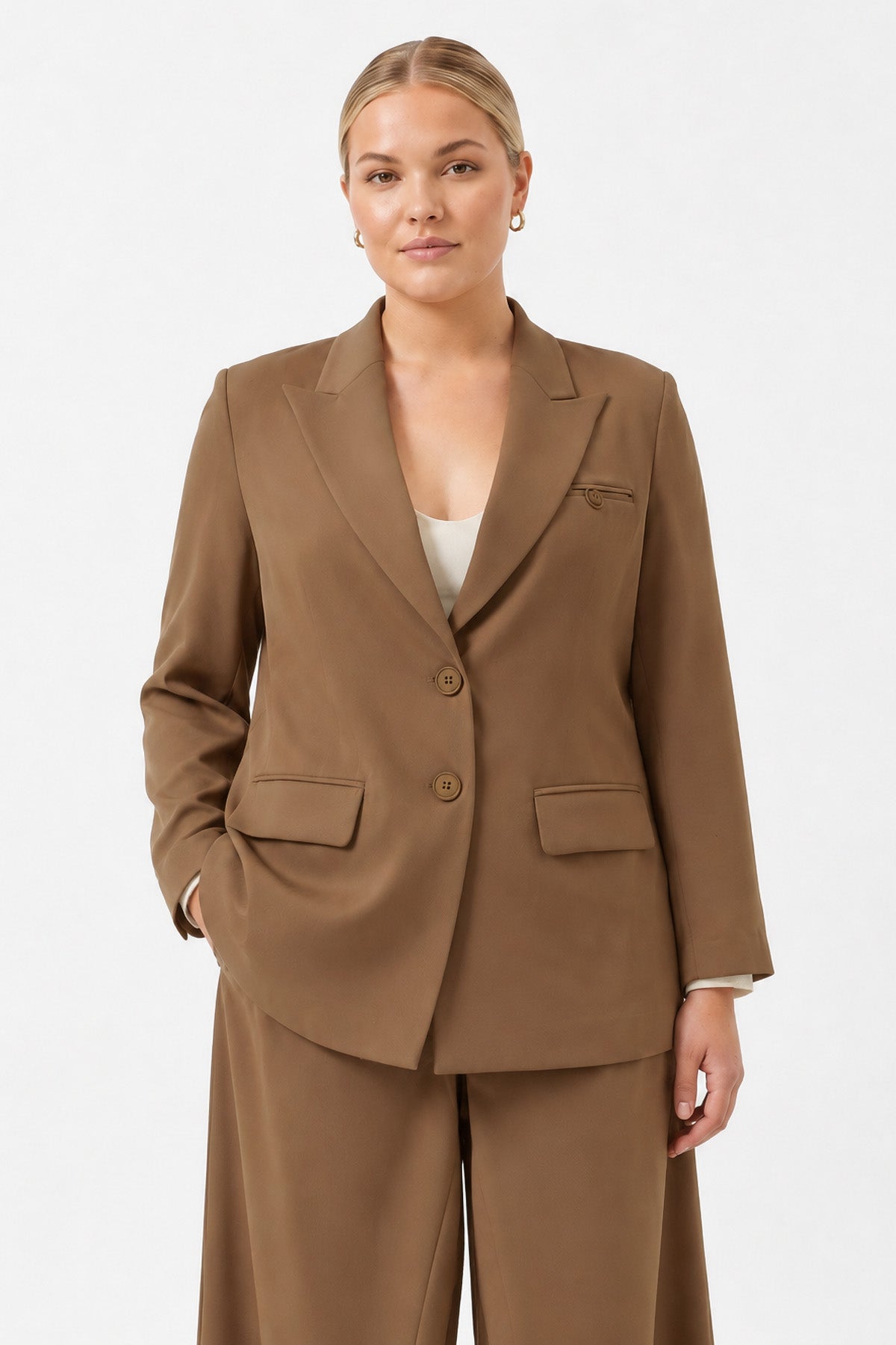 Oversize Uzun Kollu Ceket CAMEL