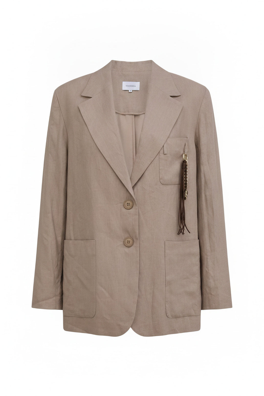 Oversize Uzun Kollu Ceket - Bej