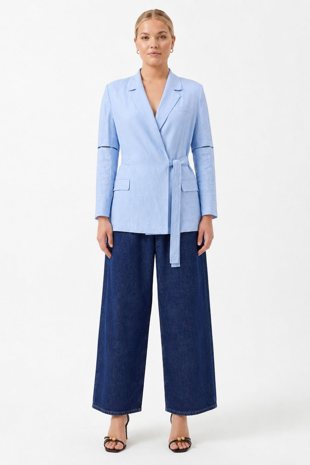 Oversize Uzun Kollu Ceket MAVİ
