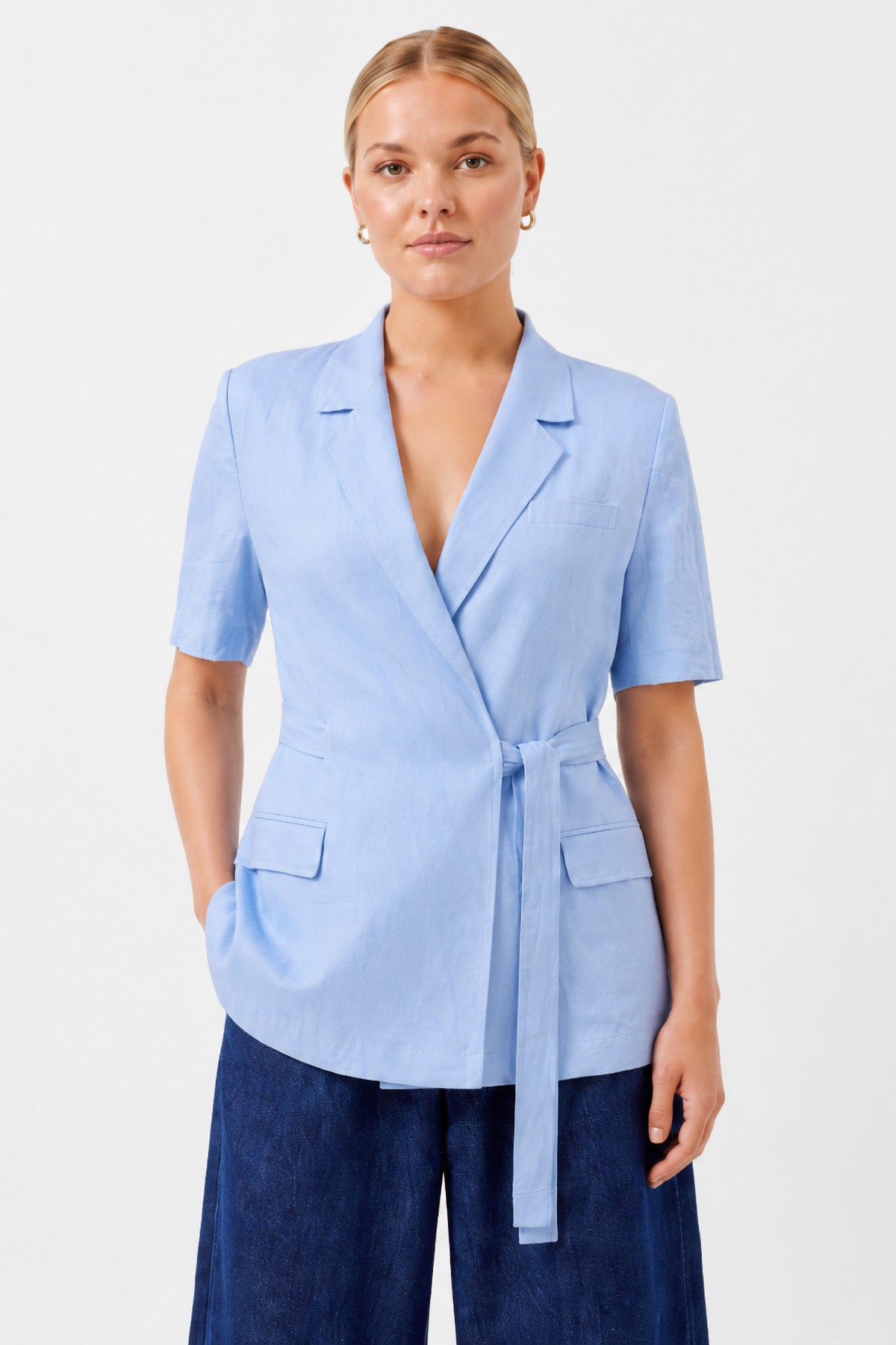 Oversize Uzun Kollu Ceket MAVİ