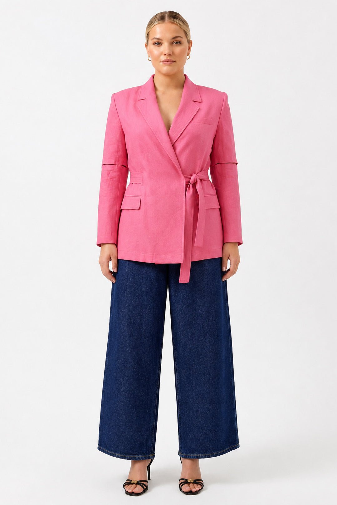 Oversize Uzun Kollu Ceket PEMBE