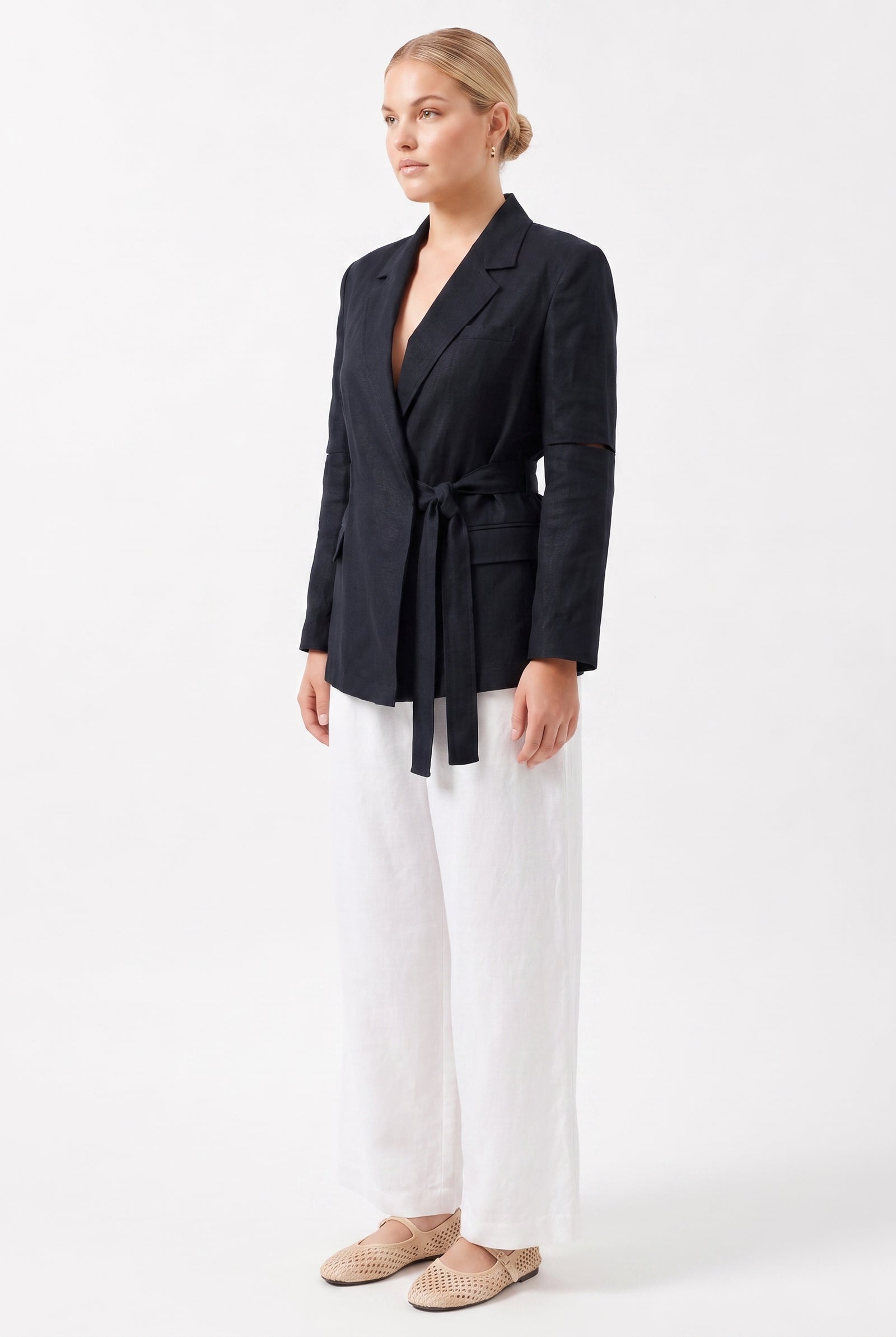 Oversize Uzun Kollu Ceket SİYAH