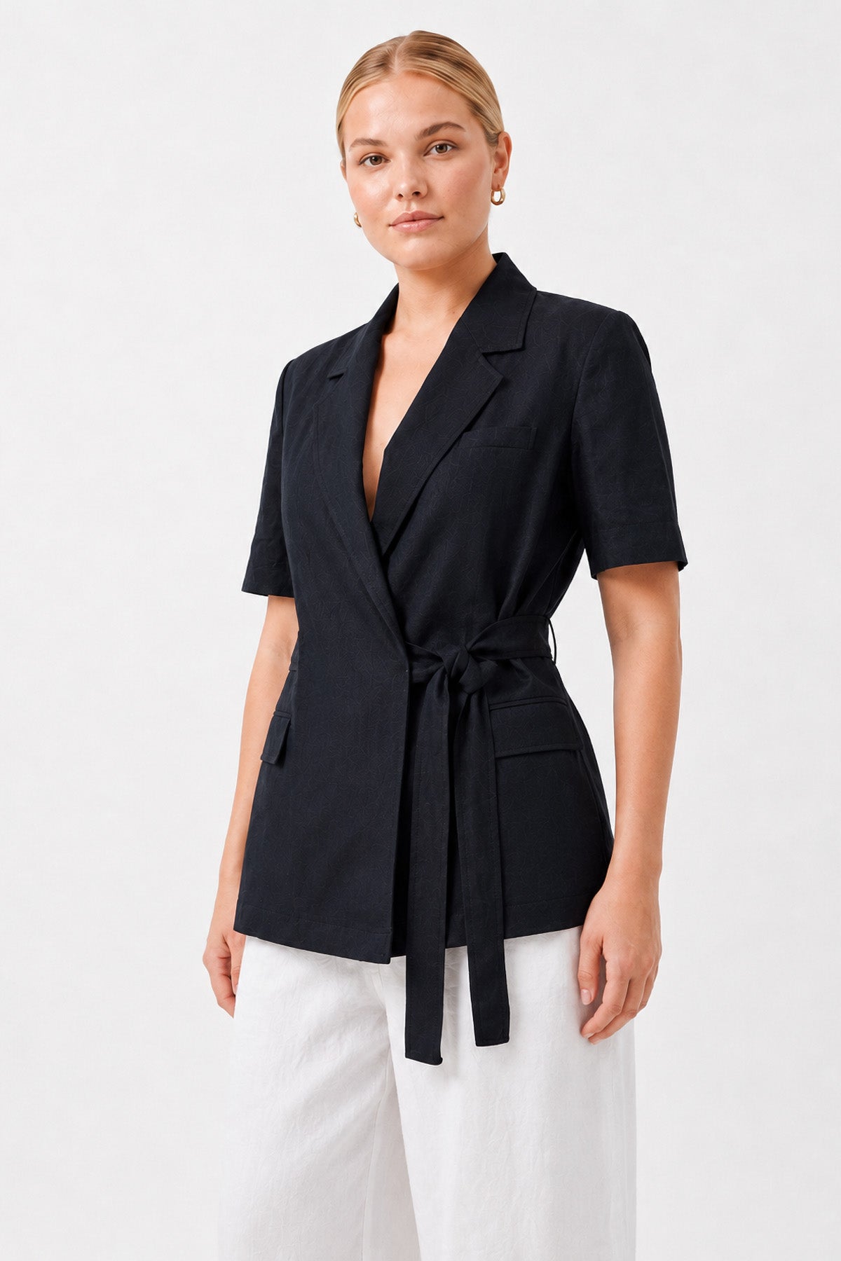 Oversize Uzun Kollu Ceket SİYAH