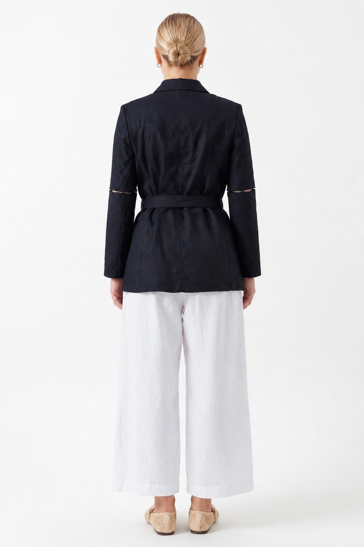 Oversize Uzun Kollu Ceket SİYAH
