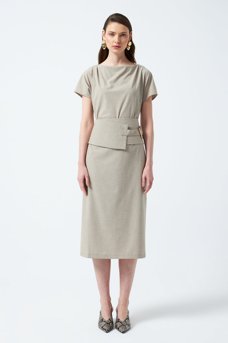 1YA2EL0068 - 117 ELBİSE BEJ