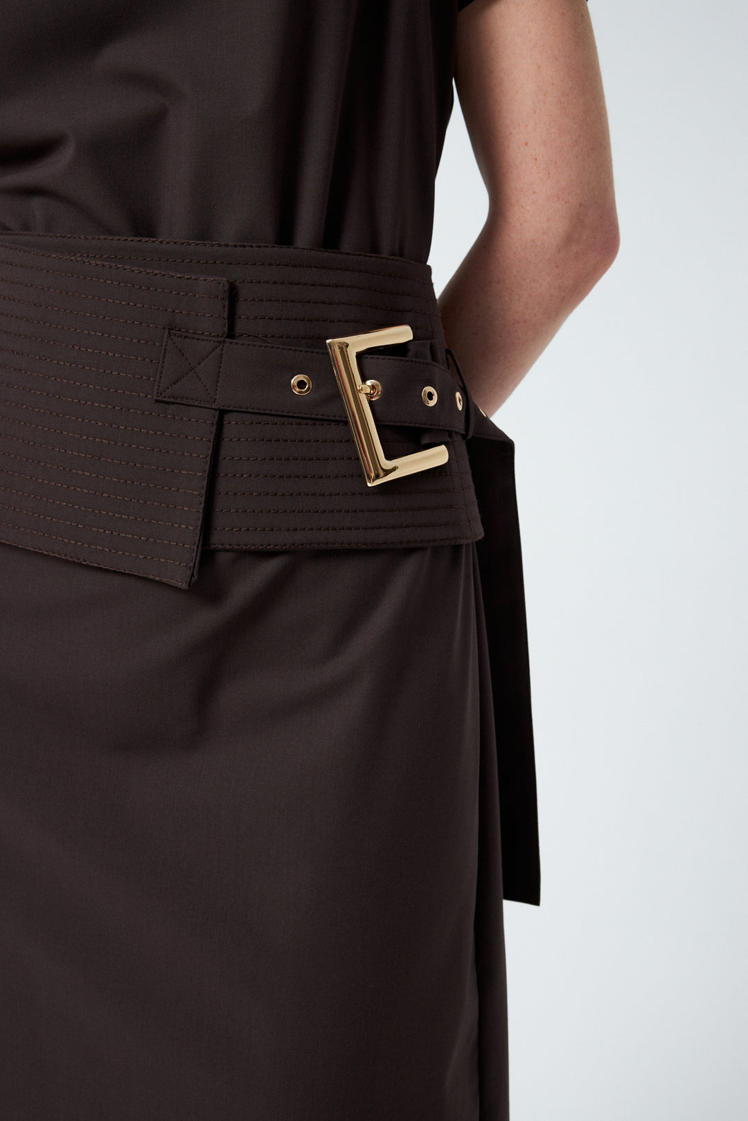 1YA2EL0068 - 117 ELBİSE KAHVERENGİ