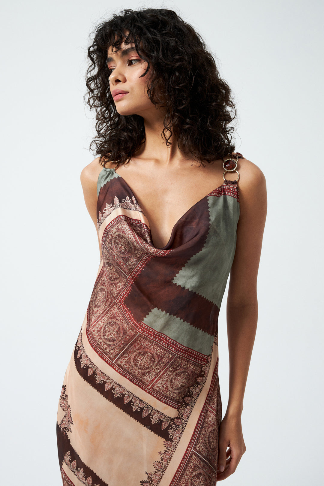 1YA2EL0069 - 303 ELBİSE KAHVERENGİ