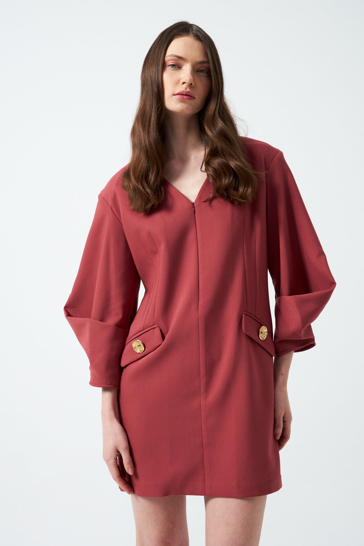 1YA2EL0071 - 318 ELBİSE GÜL KURUSU