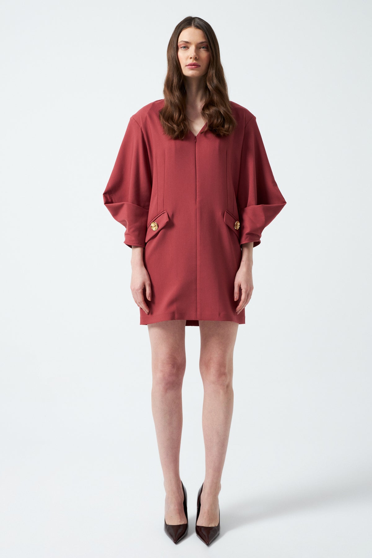 1YA2EL0071 - 318 ELBİSE GÜL KURUSU