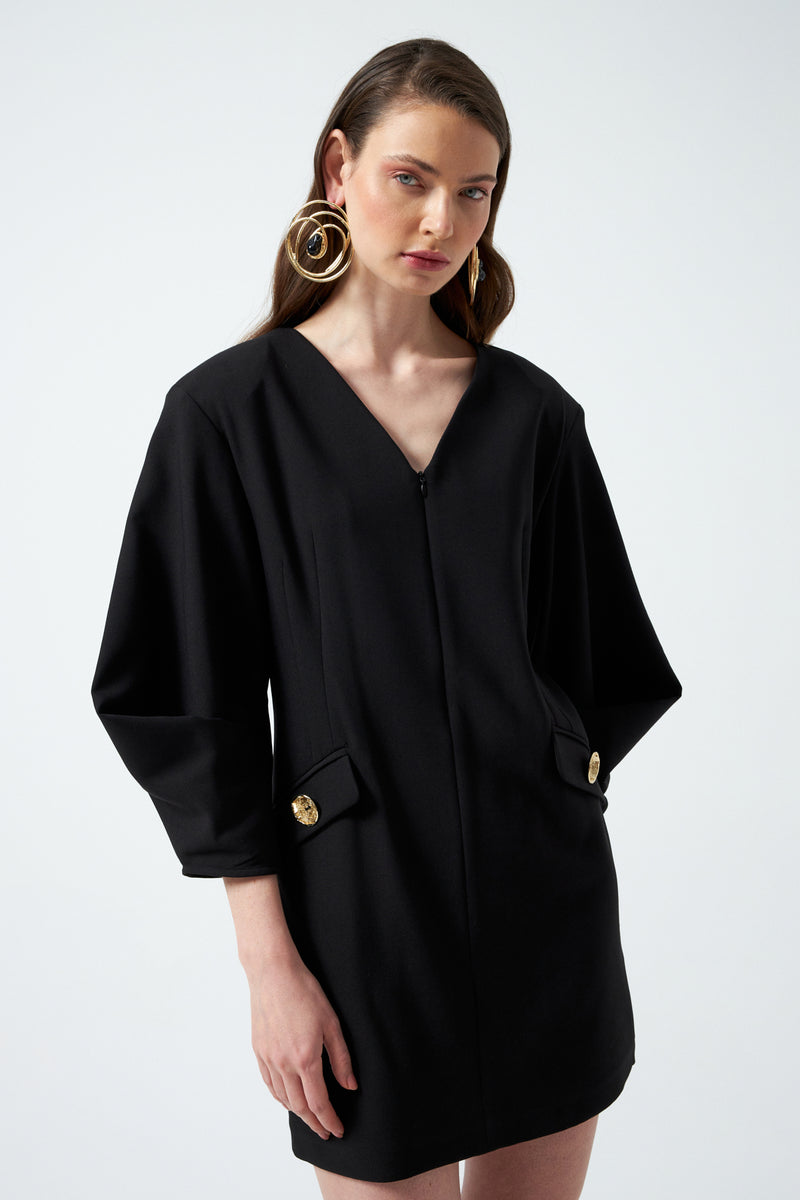 1YA2EL0071 - 318 ELBİSE SİYAH