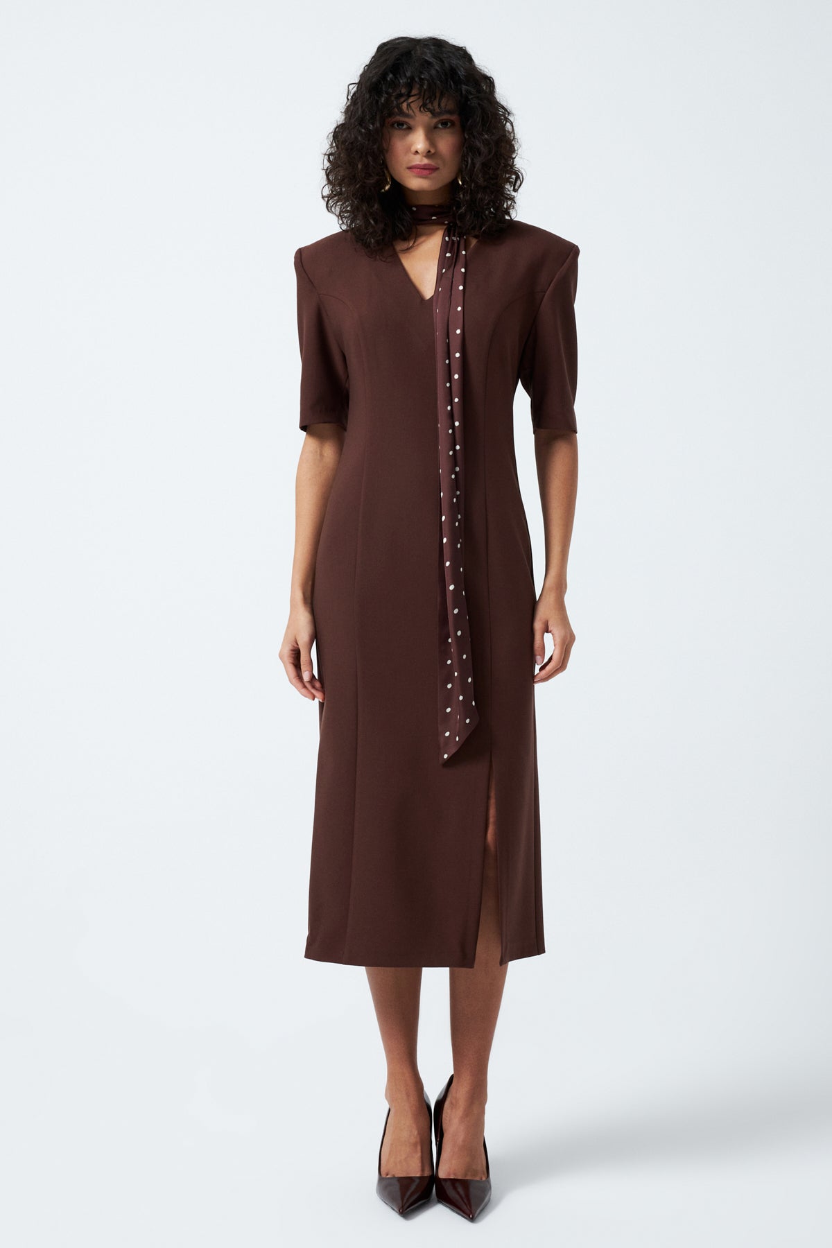 1YA2EL0072 - 318 ELBİSE KAHVERENGİ