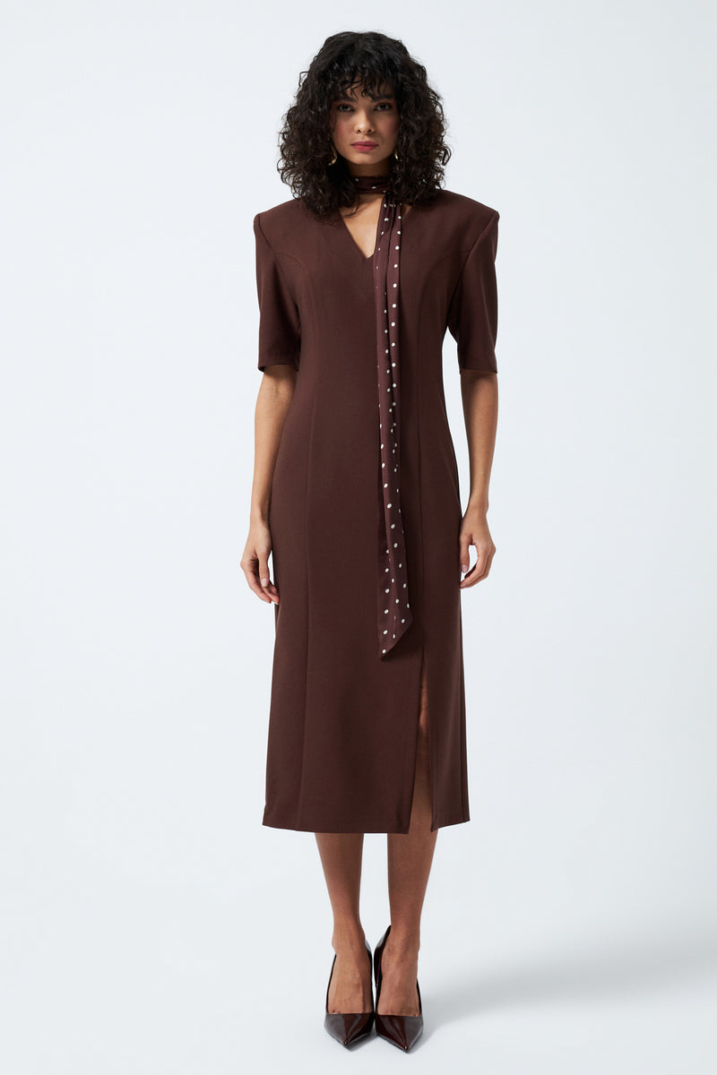 1YA2EL0072 - 318 ELBİSE KAHVERENGİ