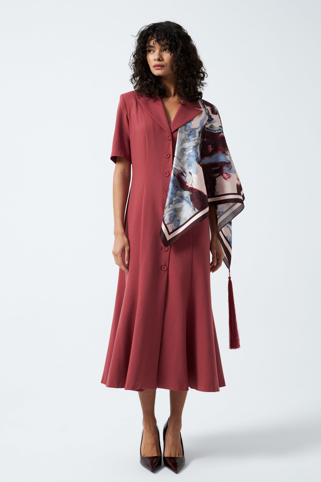 1YA2EL0077 - 318 ELBİSE GÜL KURUSU