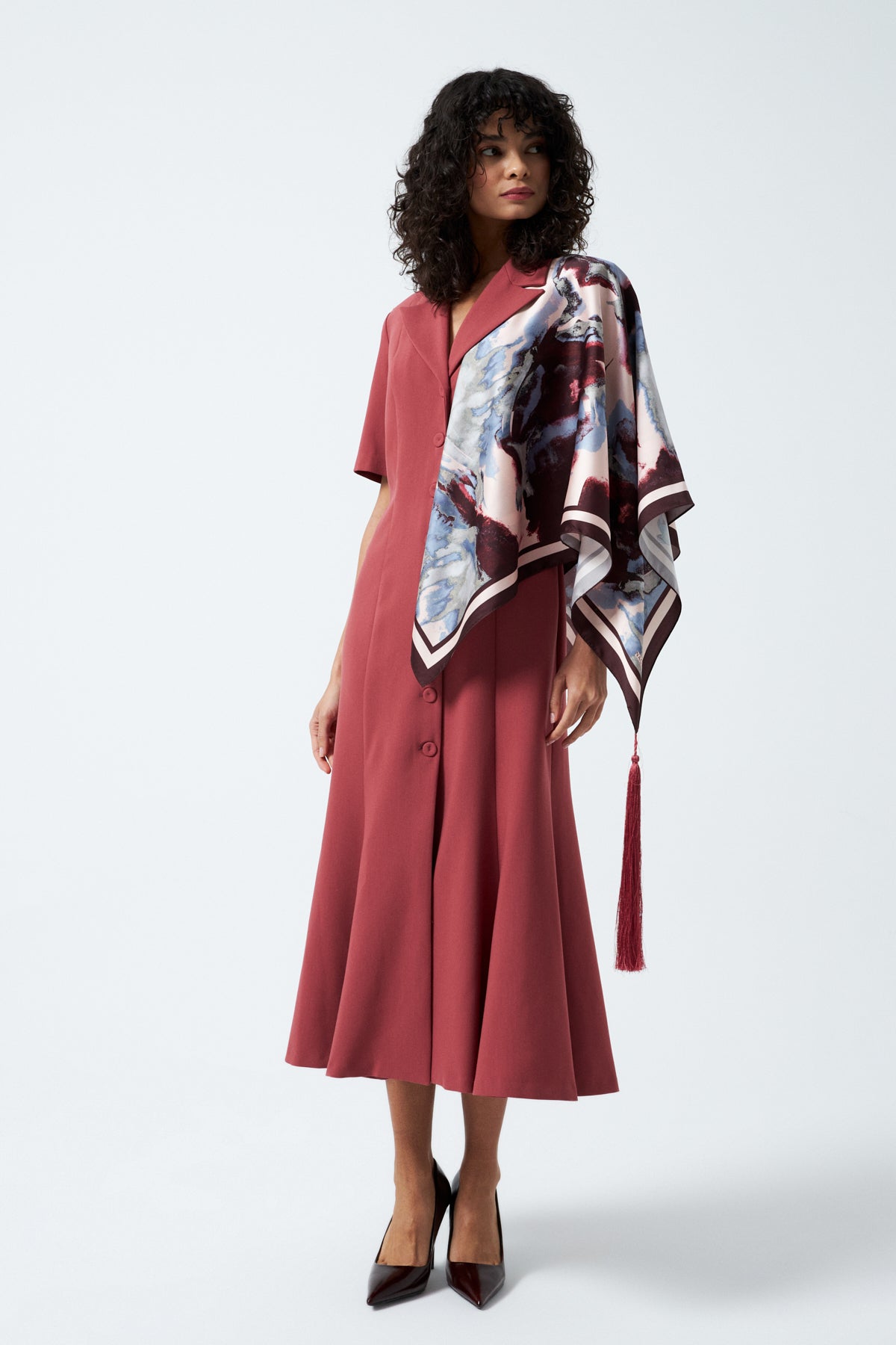 1YA2EL0077 - 318 ELBİSE GÜL KURUSU