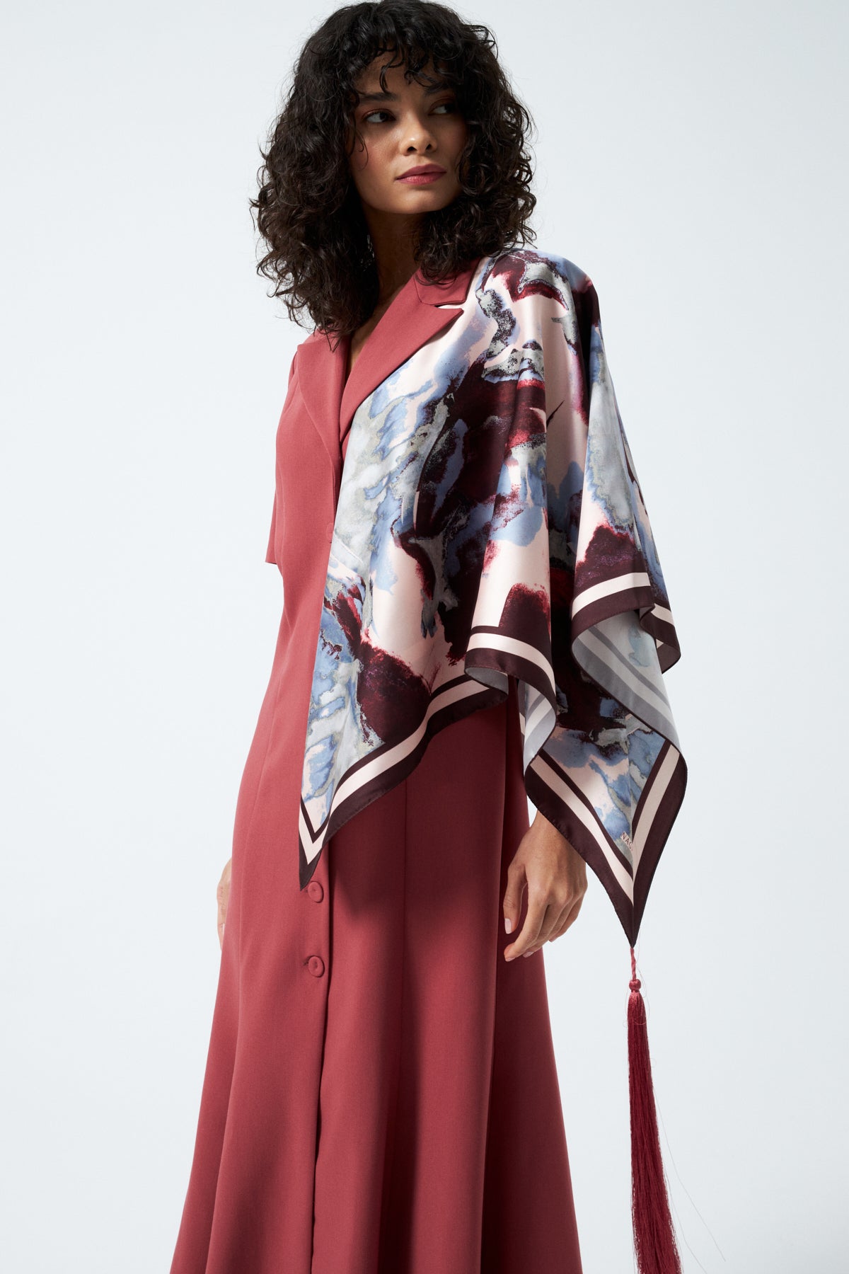 1YA2EL0077 - 318 ELBİSE GÜL KURUSU