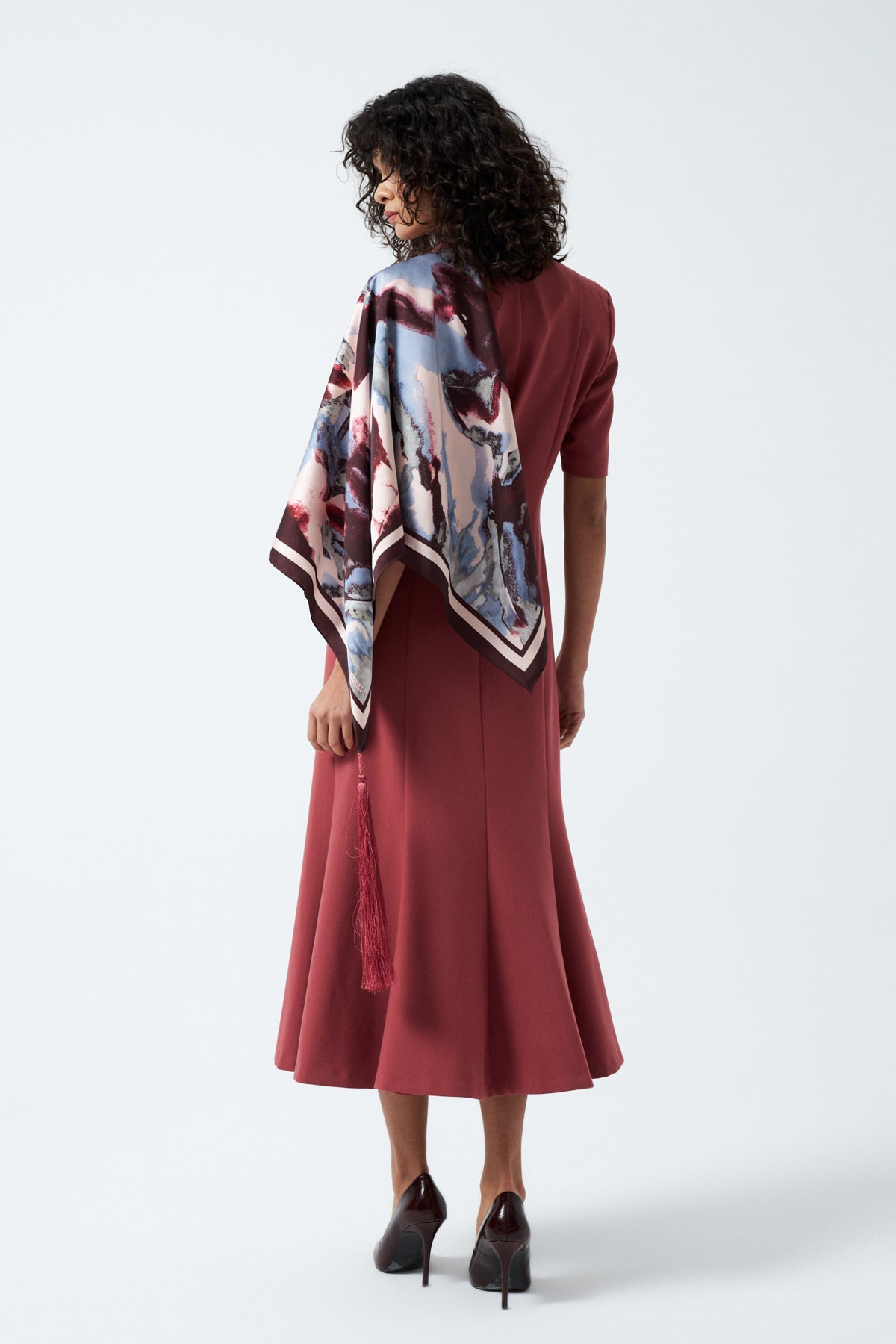 1YA2EL0077 - 318 ELBİSE GÜL KURUSU