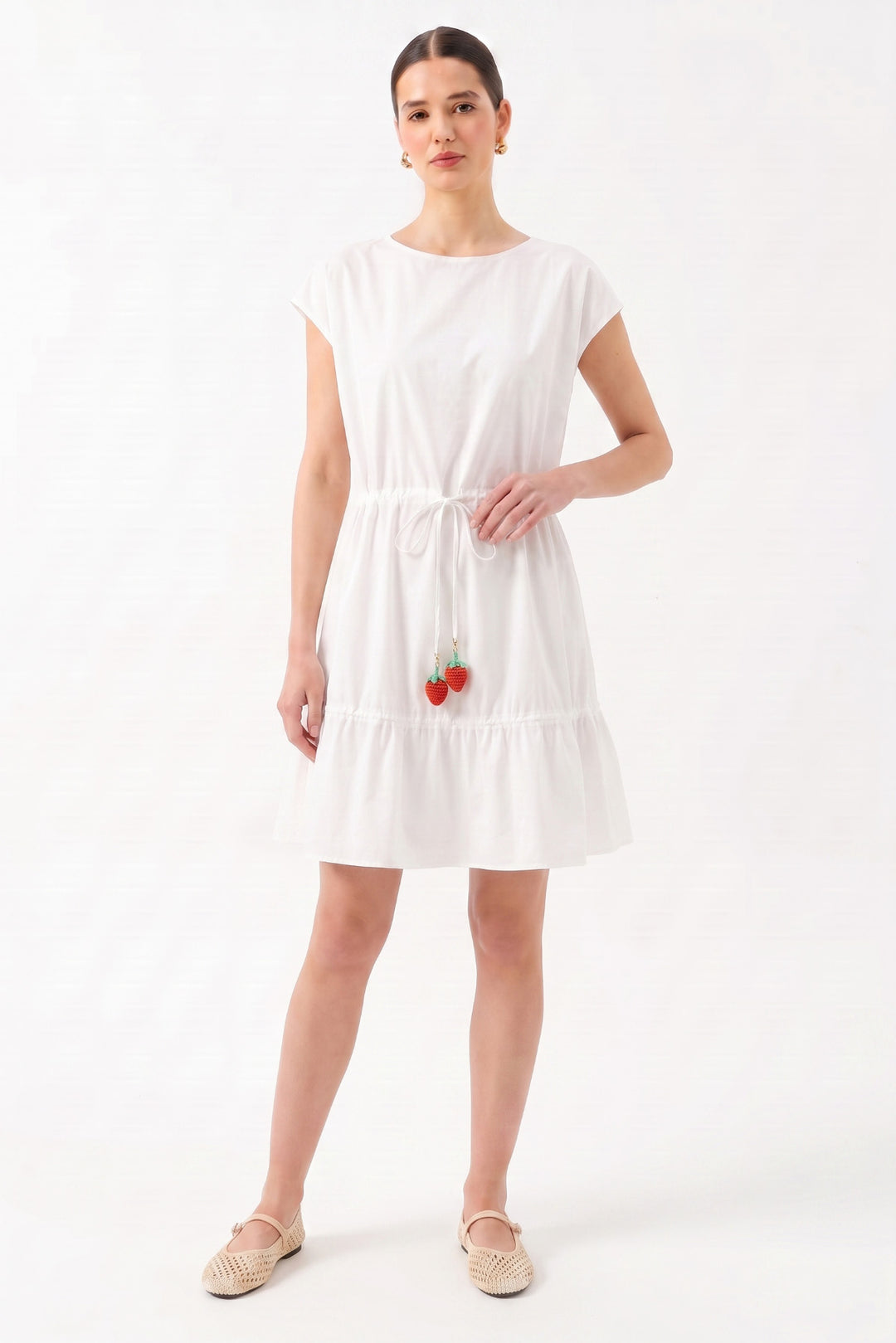 1YA2EL0147 - 356 ELBİSE BEYAZ