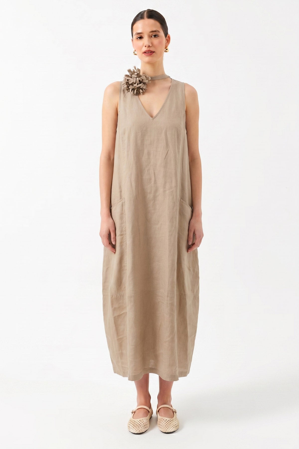 1YA2EL0149 - 305 ELBİSE BEJ