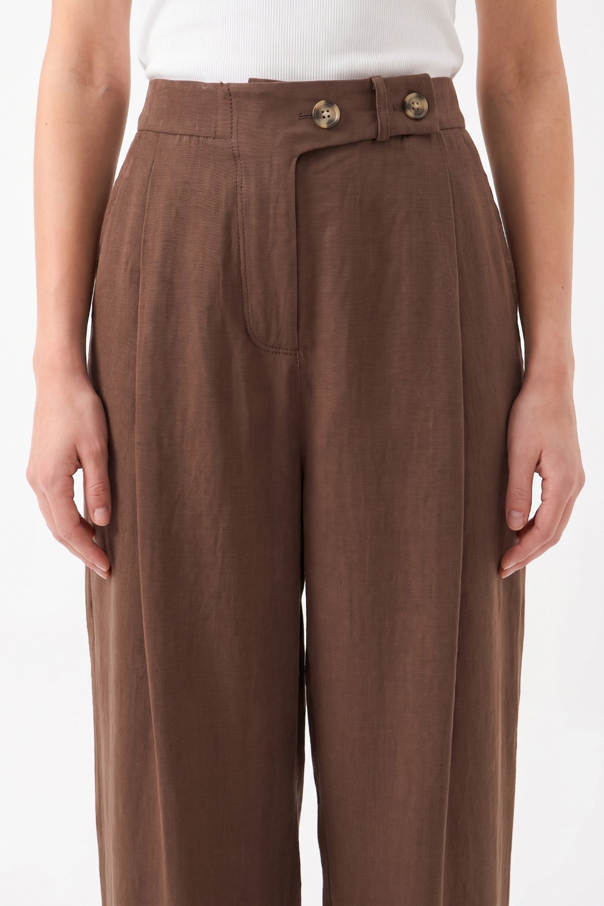 1YA2PN0087 - 393  PANTOLON KAHVERENGİ