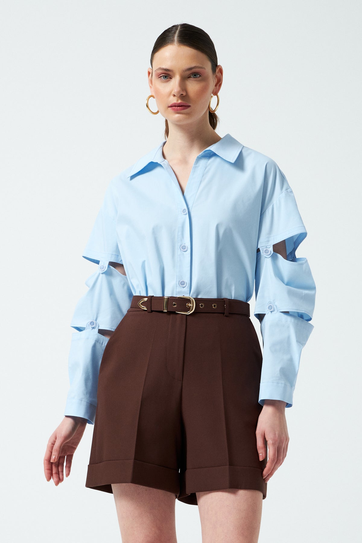 1YA2SR0002 - 318 ŞORT KAHVERENGİ