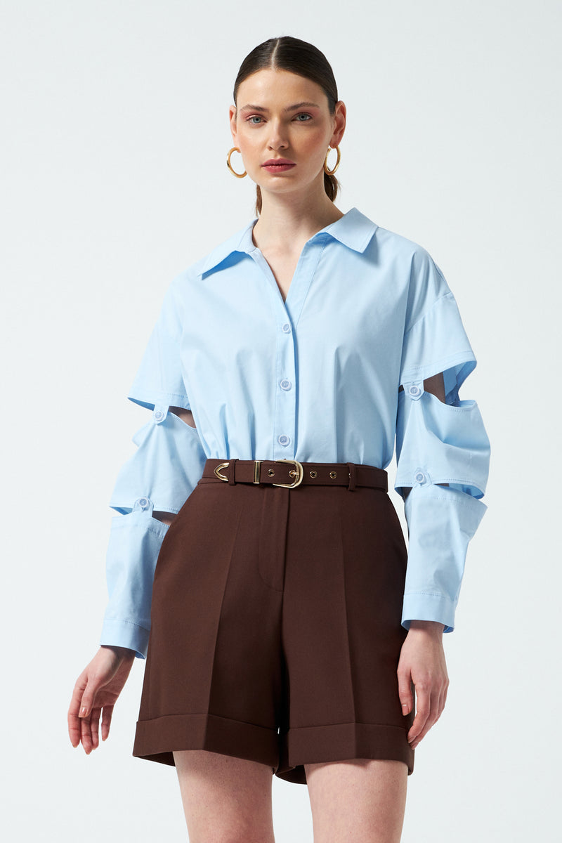 1YA2SR0002 - 318 ŞORT KAHVERENGİ