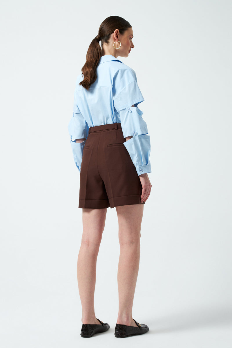 1YA2SR0002 - 318 ŞORT KAHVERENGİ