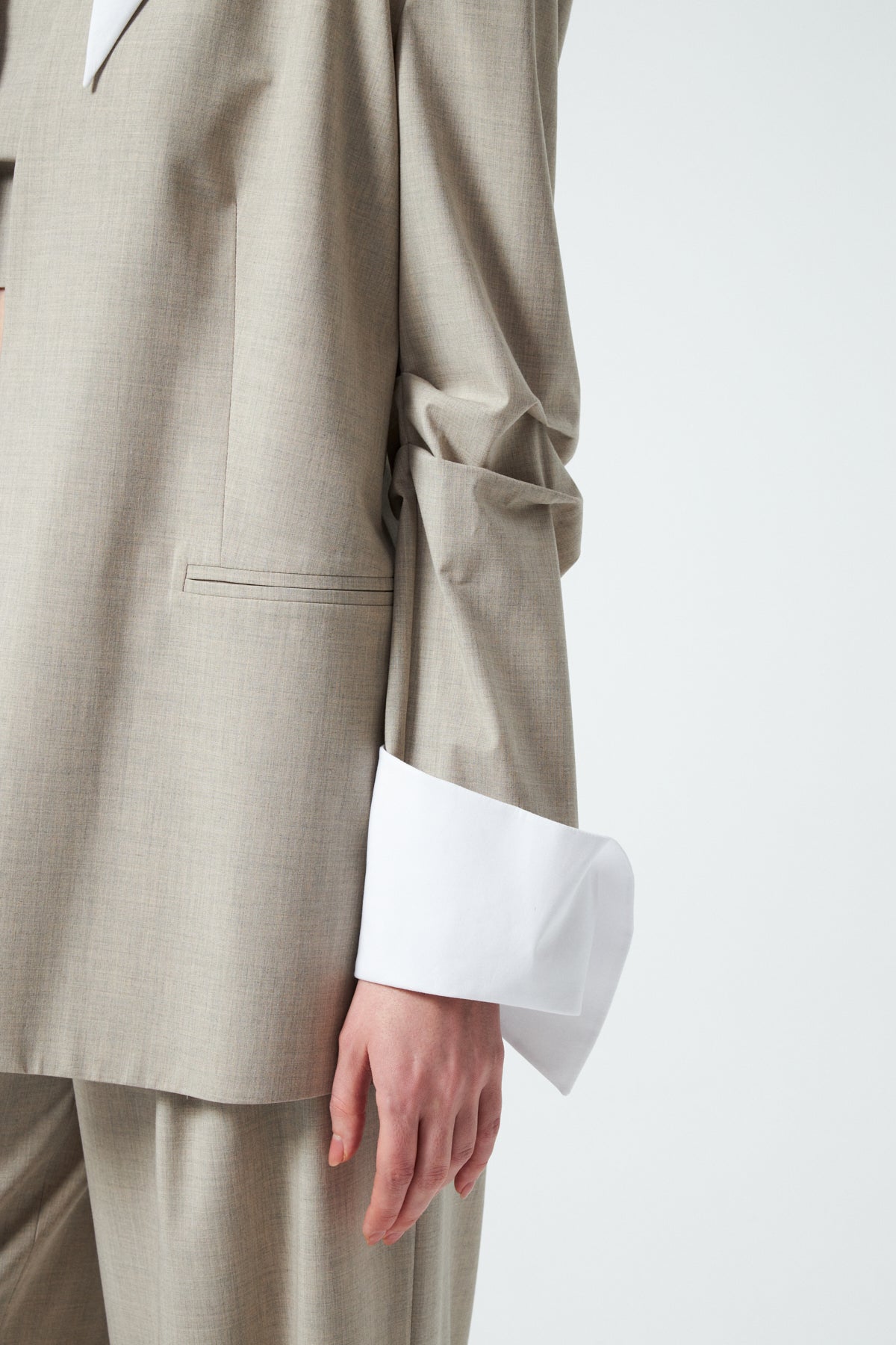 1YA2TA0055 - 117 PANTOLONLU TAKIM BEJ