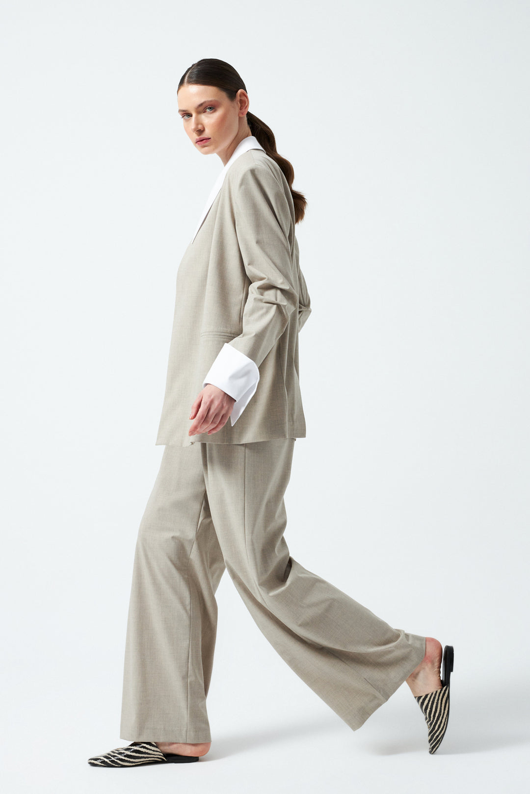 1YA2TA0055 - 117 PANTOLONLU TAKIM BEJ