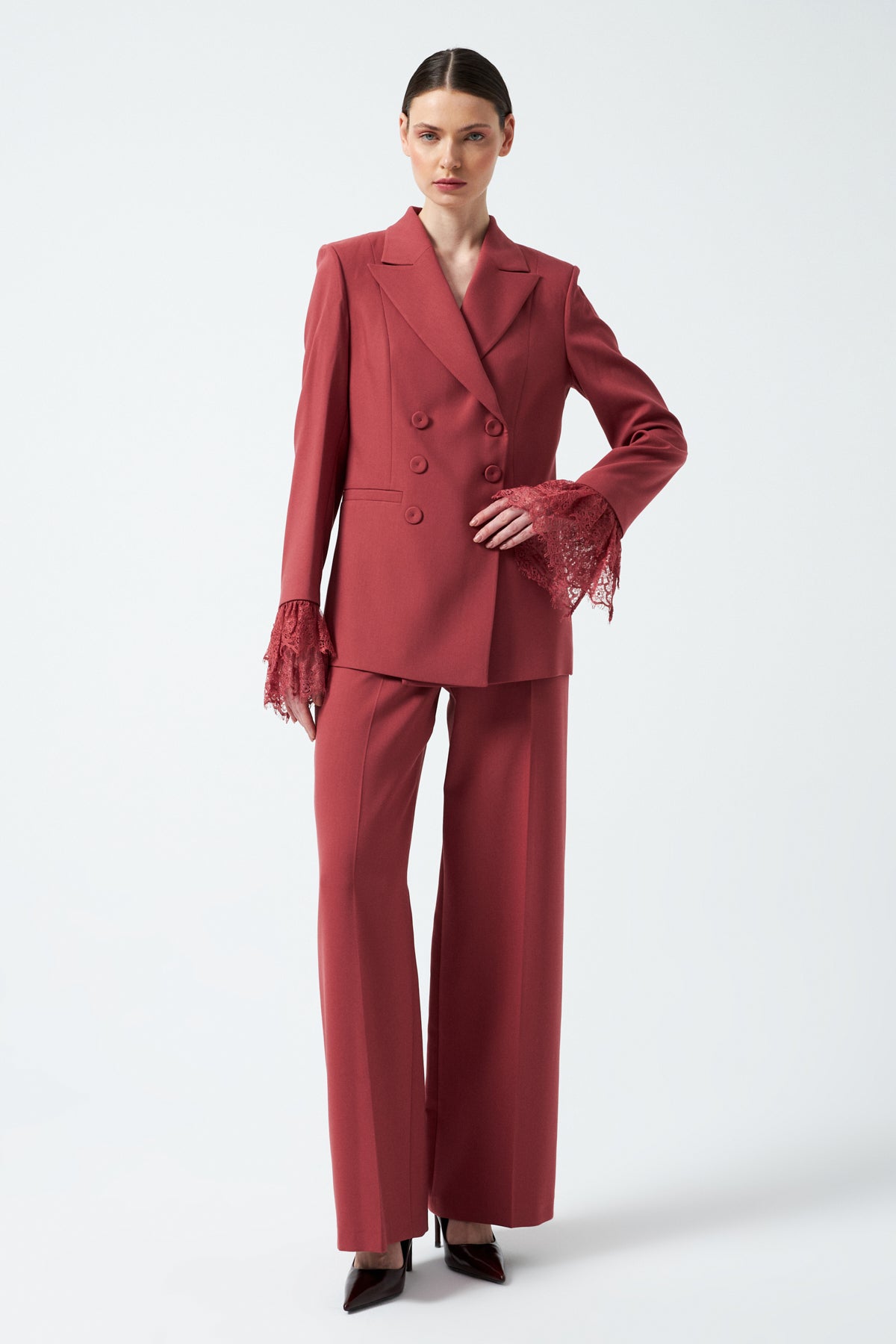 1YA2TA0057 - 318 PANTOLONLU TAKIM GÜL KURUSU