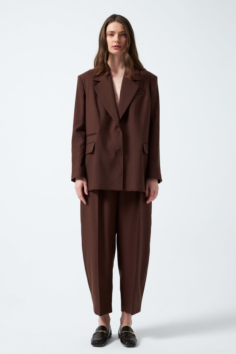 1YA2TA0061 - 318 PANTOLONLU TAKIM KAHVERENGİ