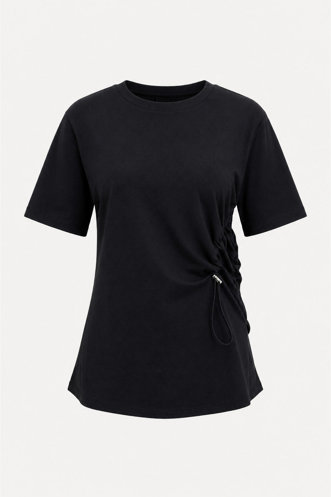 Dar Kesim Yuvarlak Yaka Kolsuz T-Shirt - Siyah