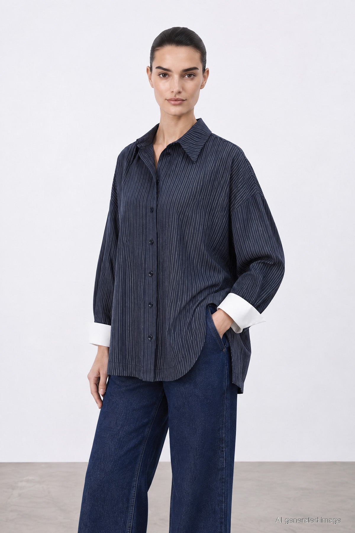 1YY1BL0122 - 430 BLUZ LACİVERT
