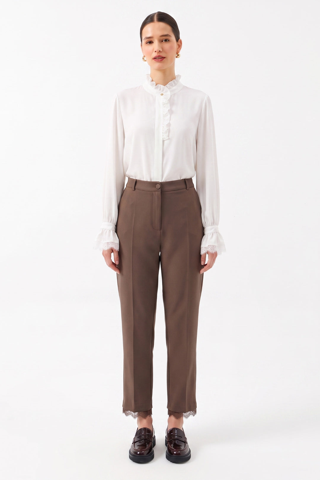 1YY1PN0149 - 435 PANTOLON KAHVERENGİ