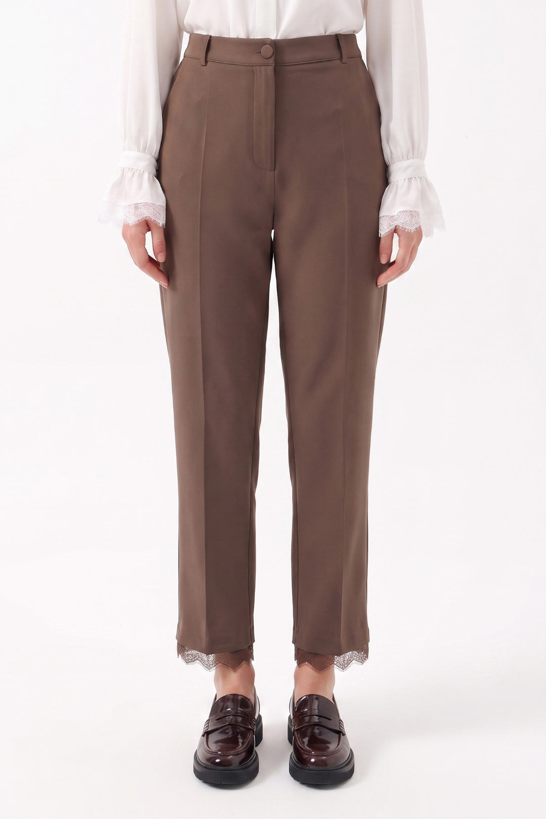 1YY1PN0155 - 435 PANTOLON KAHVERENGİ